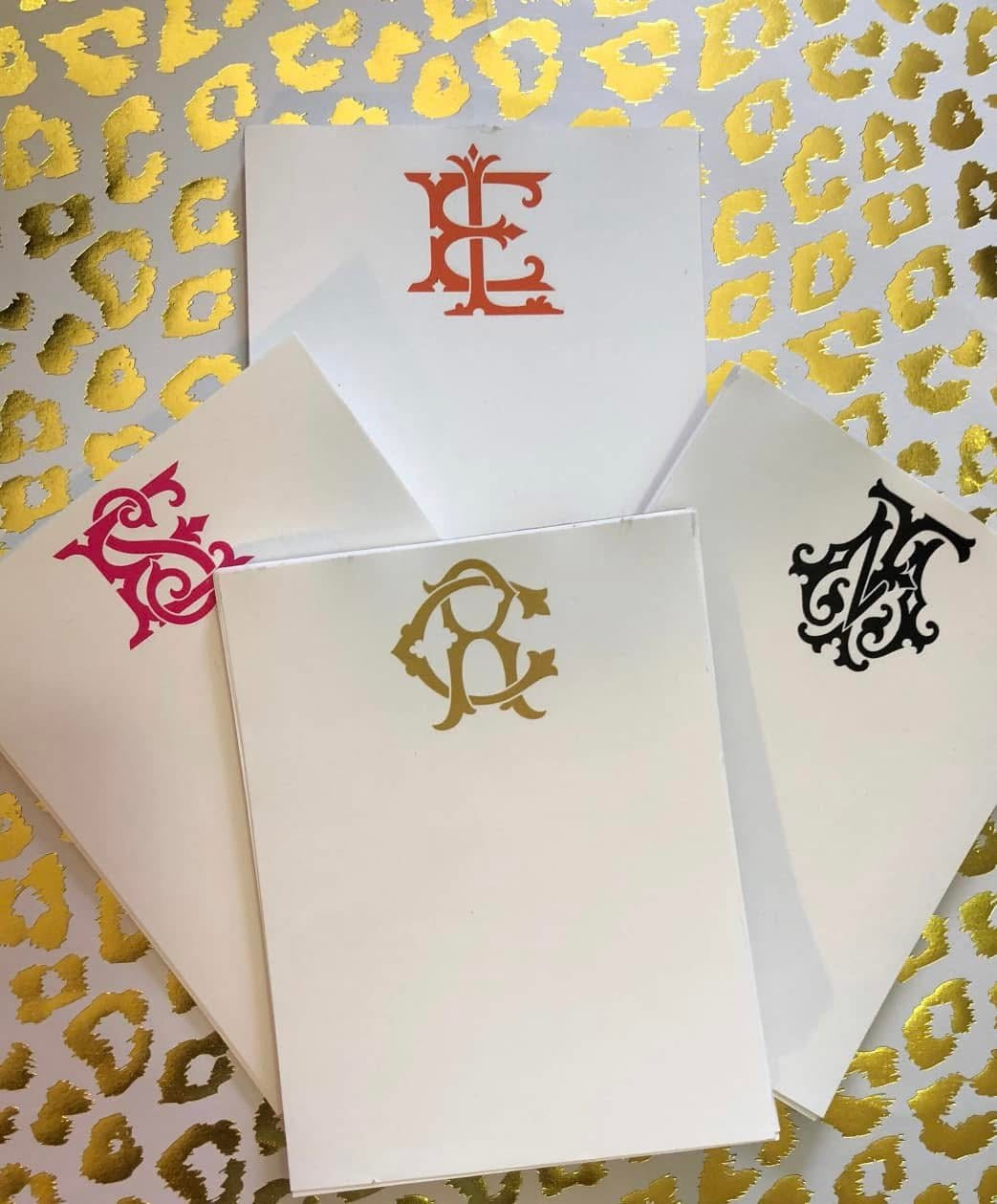 Monogrammed notepad
